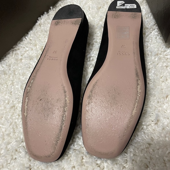 Gucci Loafers Black Velvet Sz 37 - Picture 4 of 9